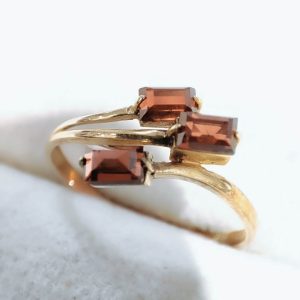 K18 ガーネット リング